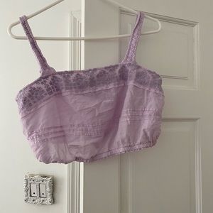 Urban outfitters embroidered boho crop top